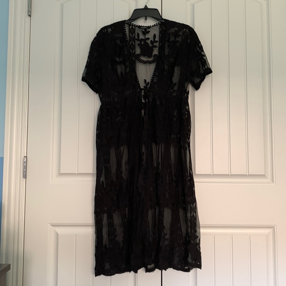 Black lace covers up